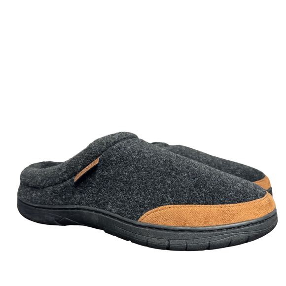 Haggar Mens Clog Slippers Size Large Gray‎ Felt Memory Foam Lightweight New - Picture 4 of 10